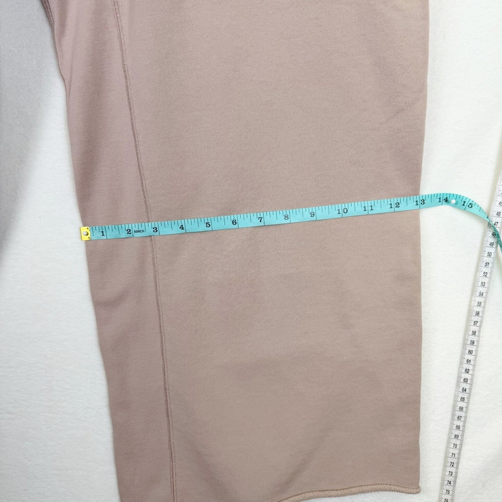 SKIMS Deconstructed French Terry Wide Leg Pants Fawn Raw Edge Sweatpants XL - Picture 9 of 11